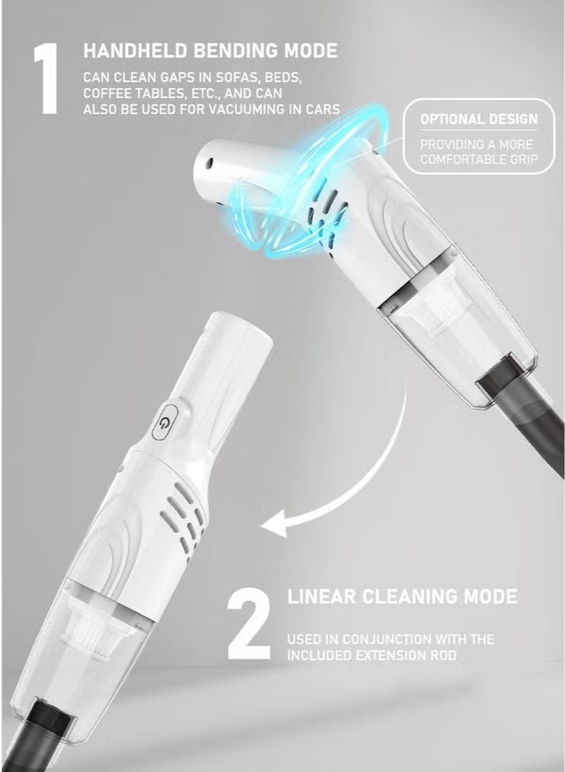 handheld vacuums cordless Rechargeable Portable Mini Car Cleaner, for Pet Hair/Sofa/Stairs - Image 4