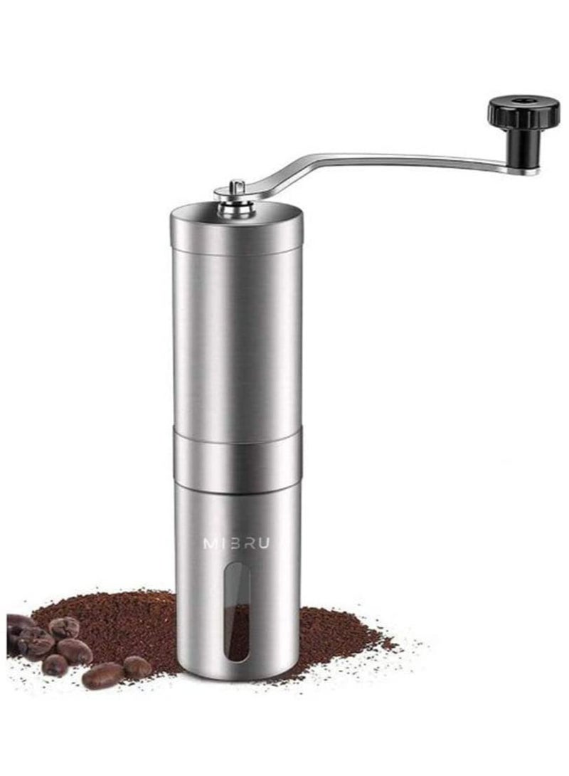 MIBRU Manual Coffee Bean Grinder 30g Silver/Black - Image 3