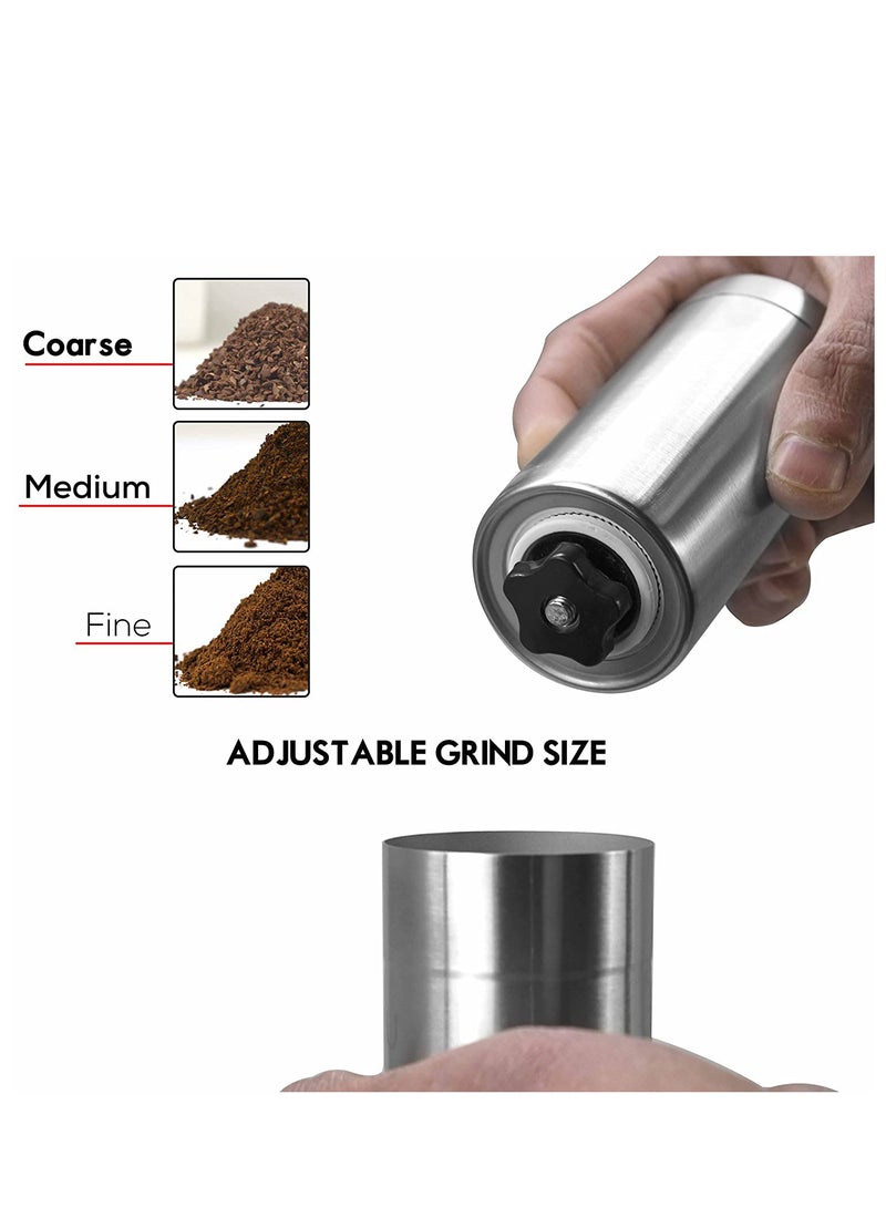 MIBRU Manual Coffee Bean Grinder 30g Silver/Black - Image 5