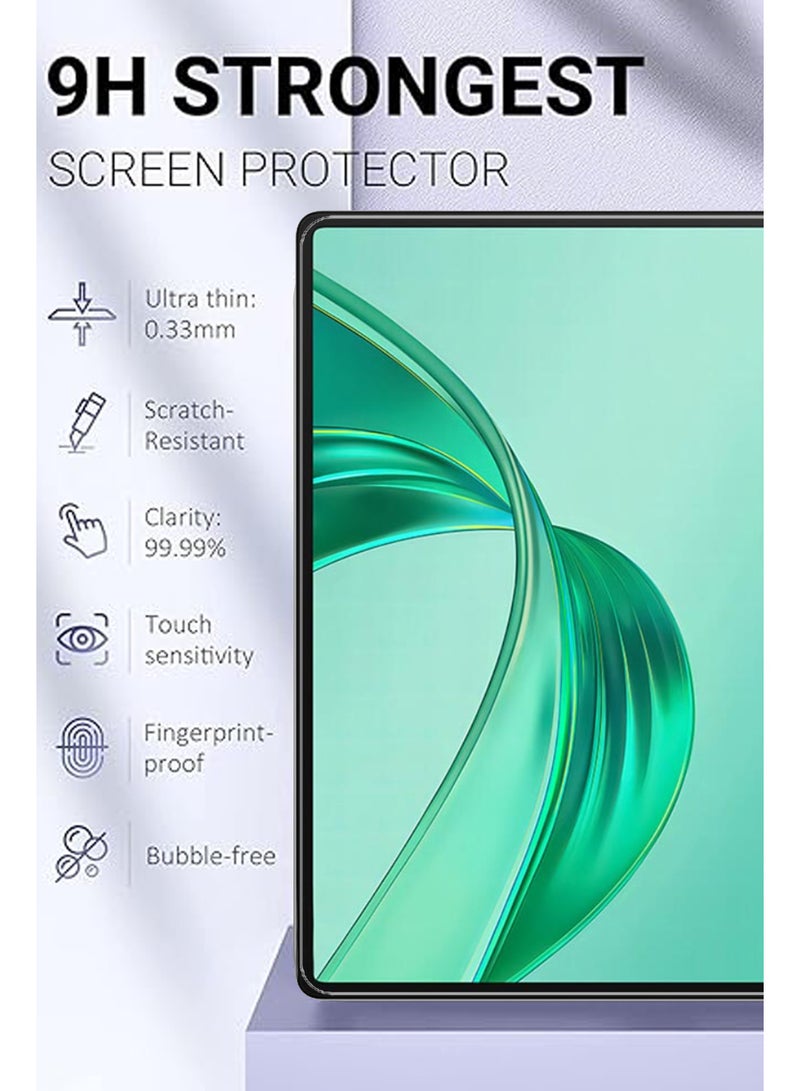 BYTER 2 Pieces For Honor Pad X8A 11 Inch Tempered Glass Screen Protector – High Transparency, Delicate Touch, Anti-Explosion, Smooth Arc Edges, Easy Installation, Screen Protector for Honor Pad X8A - Image 5