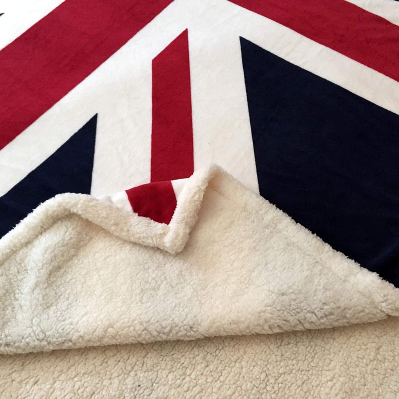 ABREEZE Soft Union Jack Throw Blanket Sherpa Fleece Throws Super Comfy Blanket Comfort Caring Gift Blanket 51"x63" - Image 5
