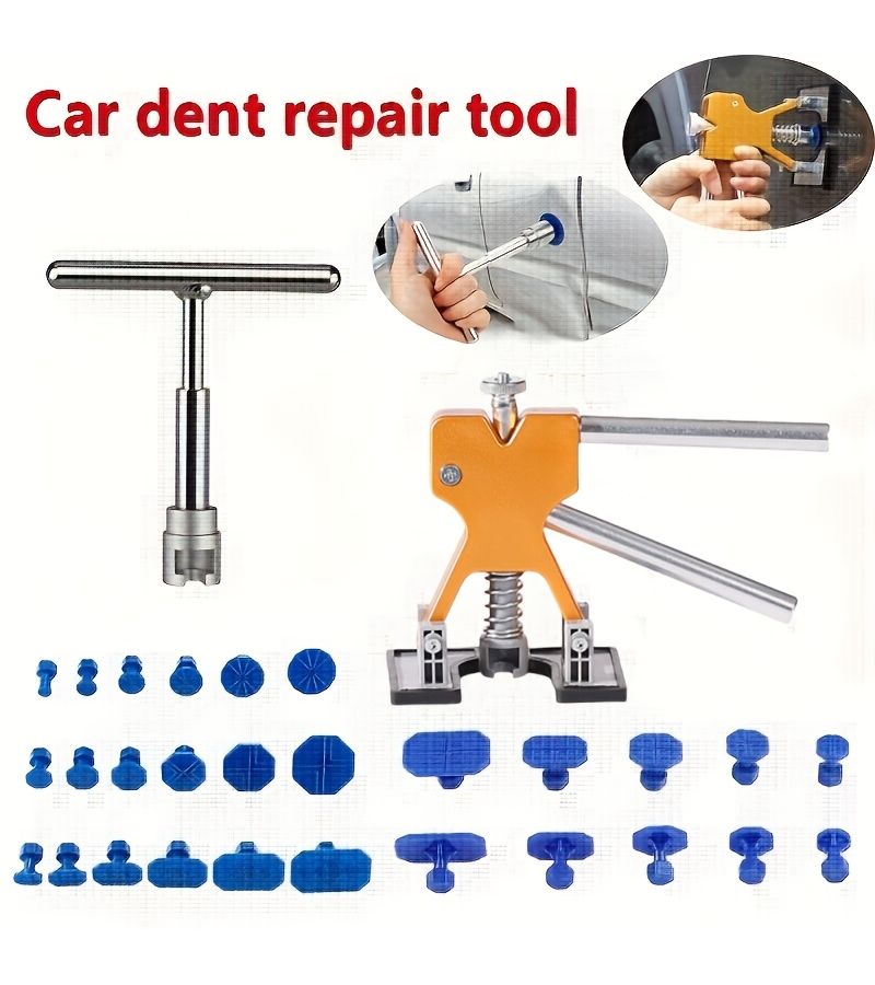 Paintless Dent Repair Kit 30pcs Car Dent Removal Tool with 2 Dent Pullers - Image 1