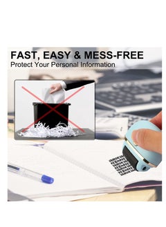 SYOSI Identity Protection Roller Stamps 1 Pack Wide Identity Theft Protection Stamp Privacy Roll Stamp Identity Theft Protection Roller for ID Blockout  Privacy Confidential and Address Blocker Blue  - Image 3