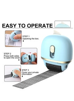 SYOSI Identity Protection Roller Stamps 1 Pack Wide Identity Theft Protection Stamp Privacy Roll Stamp Identity Theft Protection Roller for ID Blockout  Privacy Confidential and Address Blocker Blue  - Image 5