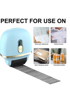 SYOSI Identity Protection Roller Stamps 1 Pack Wide Identity Theft Protection Stamp Privacy Roll Stamp Identity Theft Protection Roller for ID Blockout  Privacy Confidential and Address Blocker Blue  - Image 4