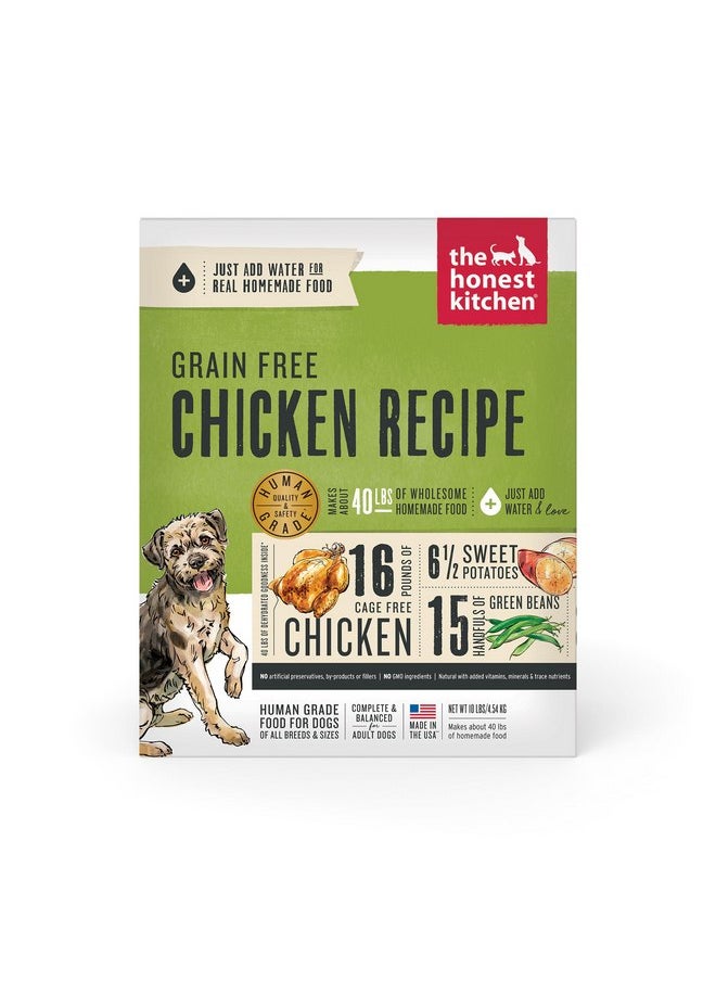 the honest kitchen The Honest Kitchen Human Grade Dehydrated Grain Free Dog Food - Complete & Balanced Meal or Topper - Chicken 10 Pound (makes 40 Pounds)  - Image 1