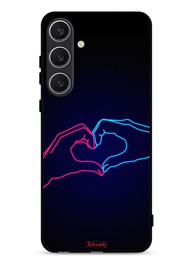 Tolwak Samsung Galaxy S25 FE Protective Case Cover Touching Hand Making Heart - Image 1