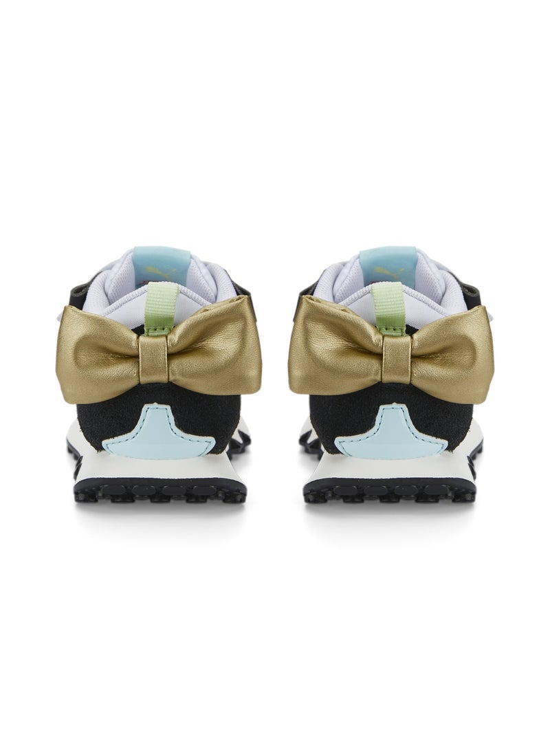 PUMA Rider FV BOW Kids Girls Low Top Trainer Shoes - Image 3