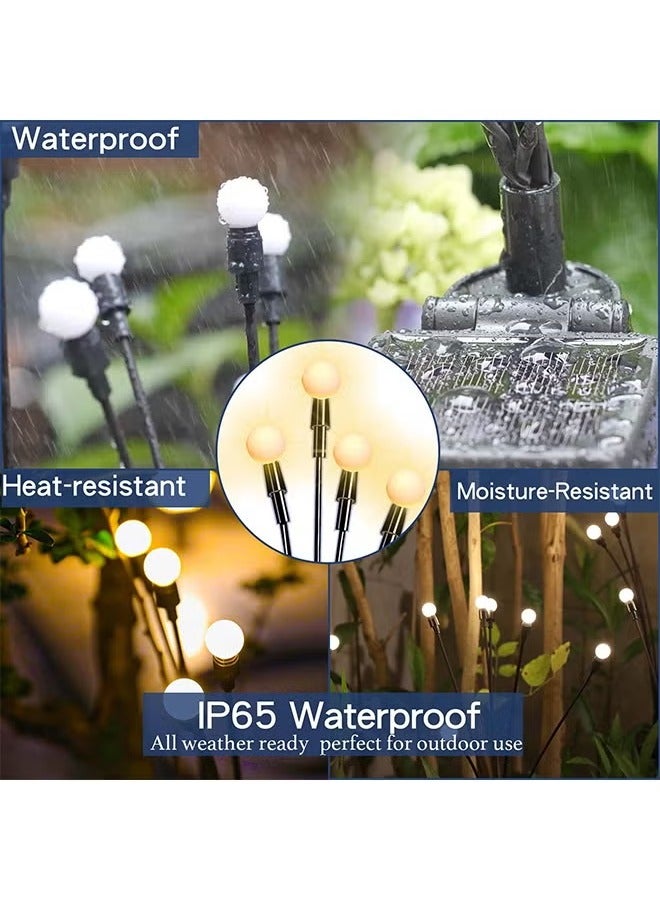 Sakulight 4 Pack Total 32LED Solar Garden Lights - Solar Garden Lights Outdoor, Solar Firefly Lights, Sway by Wind, Solar Fairy Lights Waterproof for Garden Patio Decoration - Image 5