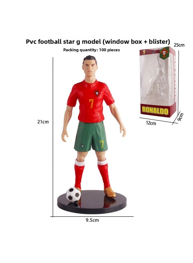 21cm Cross-Border Fantasy Football Star Hand Model Cristiano Ronaldo Messi Malm Mbappe Doll Ornaments Wholesale