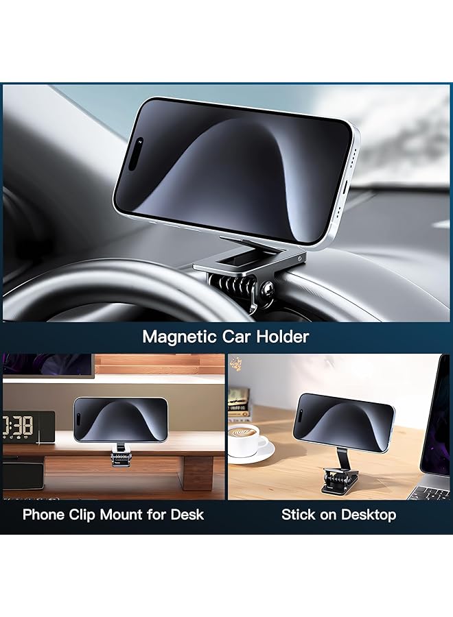 Excefore Car Phone Mount, Magnetic Holder For Iphone 15/14/13/12 Pro Max, All Phones & Car Dashboards - Image 2