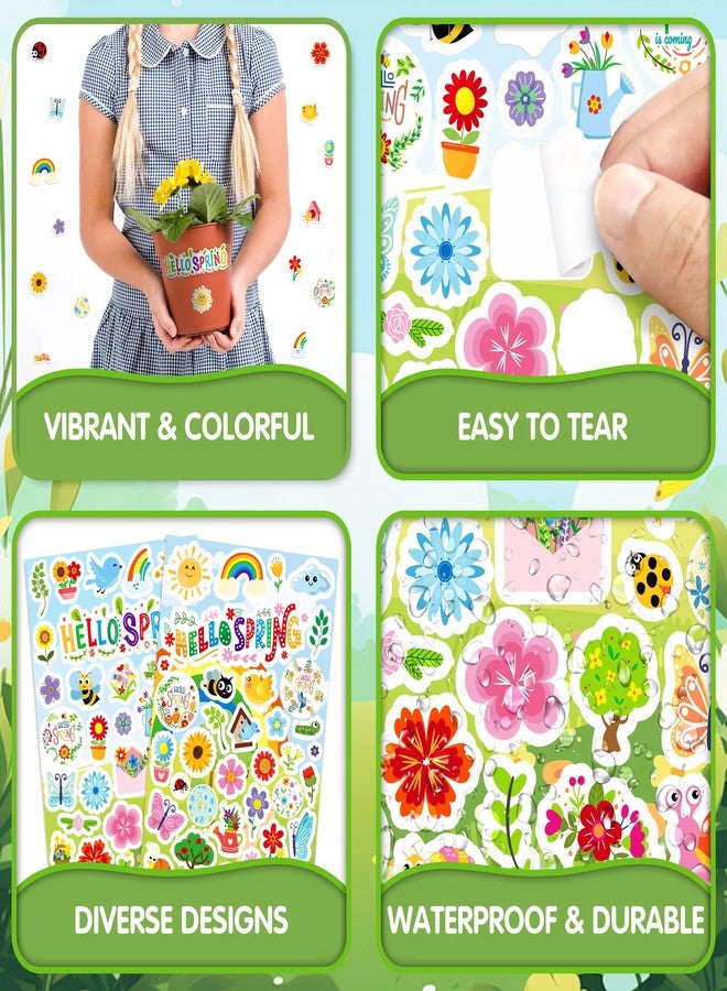 LINAYE 24 Sheets Spring Stickers for Kids, 840 PCS Spring Decorative Seasonal Holiday Stickers for Kids Classroom, Spring Crafts for Kids, Spring Party Favors Supplies - Image 4