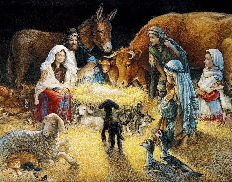 White Mountain O Night Divine Christmas Puzzles 1000 Pieces Jigsaw Puzzle for Adults and Family - Image 1