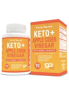Premium Keto+Apple Cider Vinegar Pills Promote Ketosis Boost Energy & Focus Support Metabolism Manage Cravings W/Garcinia Cambogia Keto Bhb Exogenous Ketones 90 Capsules
