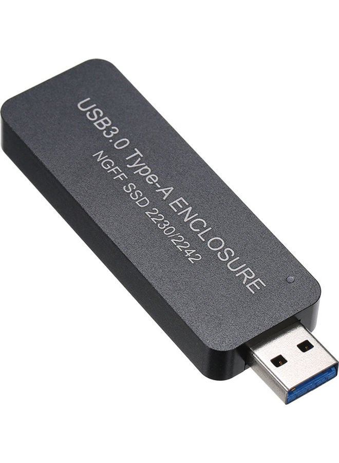 USB3.0 Type-A Enclosure Black - Image 1