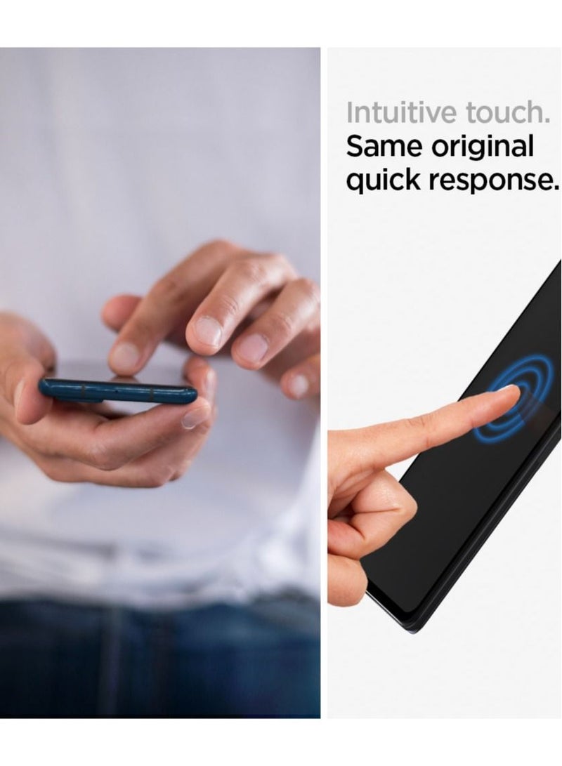 Spigen Glastr Slim for Xiaomi Redmi Note 10 and Redmi Note 10S Tempered Glass Screen Protector - Full Cover - Image 3