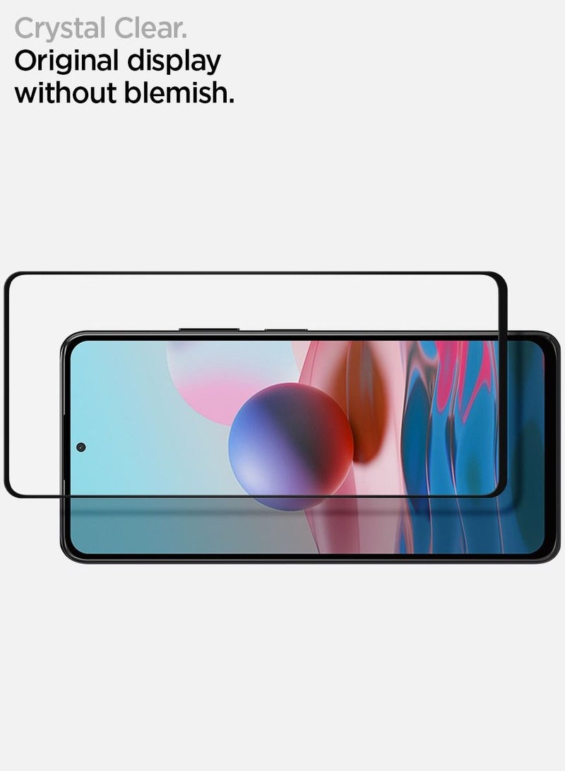 Spigen Glastr Slim for Xiaomi Redmi Note 10 and Redmi Note 10S Tempered Glass Screen Protector - Full Cover - Image 4