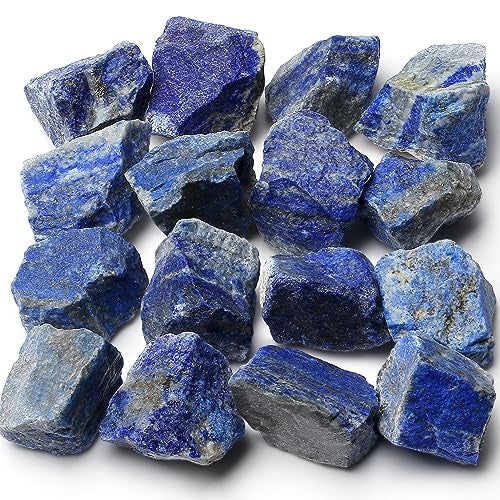 MAIBAOTA Natural Lapis Lazuli Crystal Stone Bulk Raw Healing Crystal Stones 1 Raw Rough Gemstones Rocks for Tumbling Polishing Cutting Quartz Crystals - Image 2