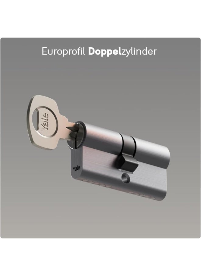 Yale Yale 500 Series Euro Profile Cylinder - Double - 30/30 - Satin Nickel - Blister Quantity 1  - Image 4