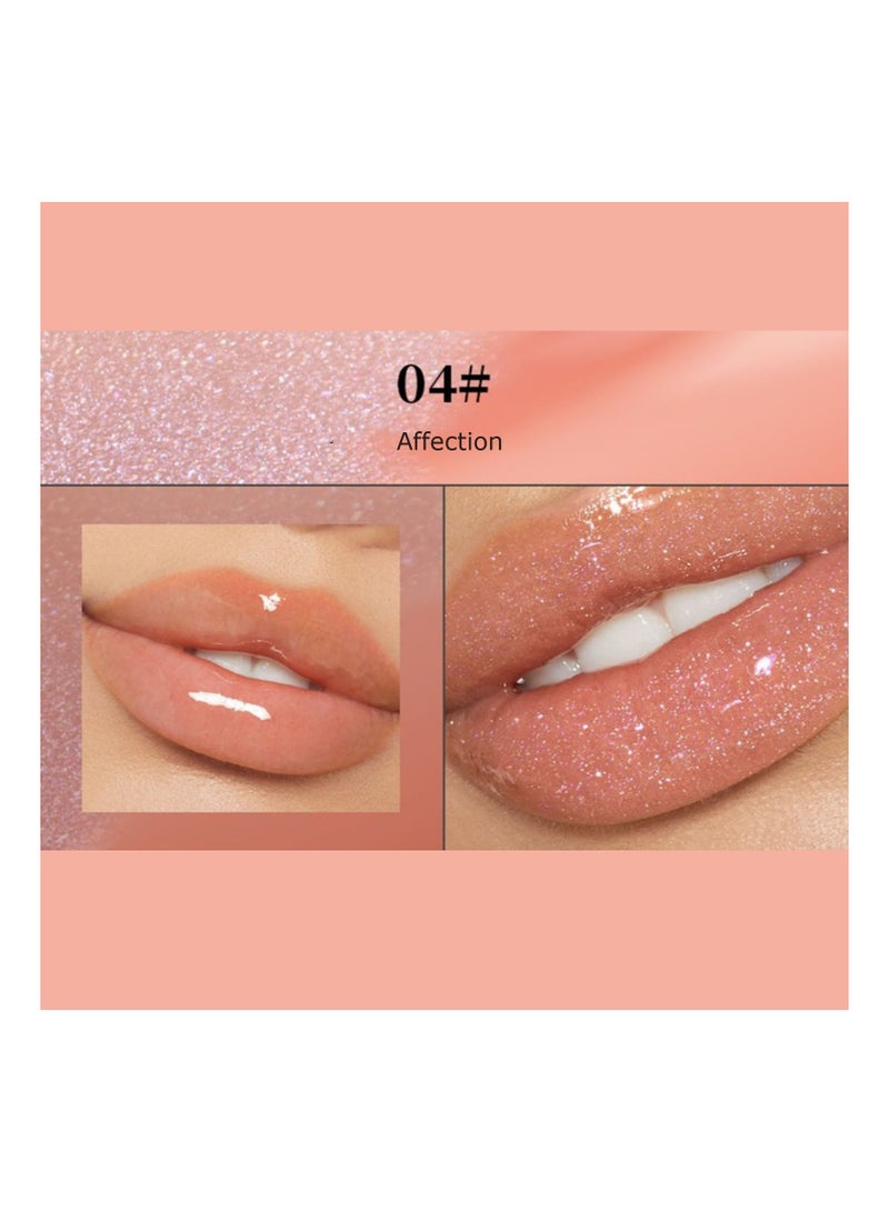 DEROL Lip Gloss Plumper Hyaluronic Acid High Shine Super Shine Non-Sticky Color Lips Stain Oil Liquid Lipstick Glaze Glitter Lifter Long Lasting Waterproof Moisturizing for Women Girls  - Image 2