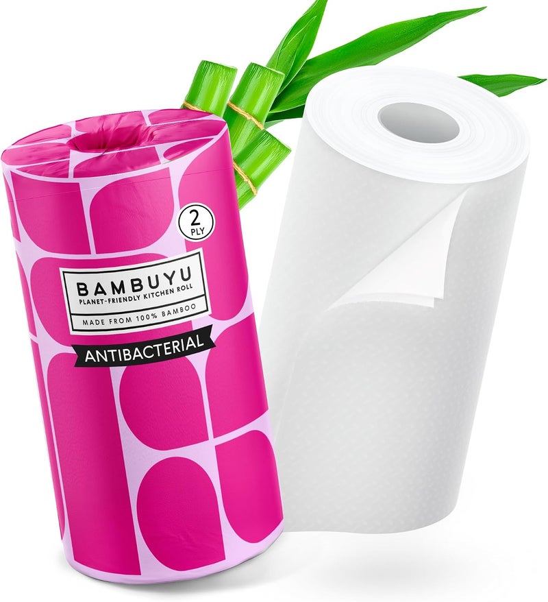Bambuyu – Bamboo Kitchen Paper Towel | 6 Rolls (2-ply, 120 sheets) | Eco-Friendly, Plastic-free, Absorbent, Family-safe - Image 4