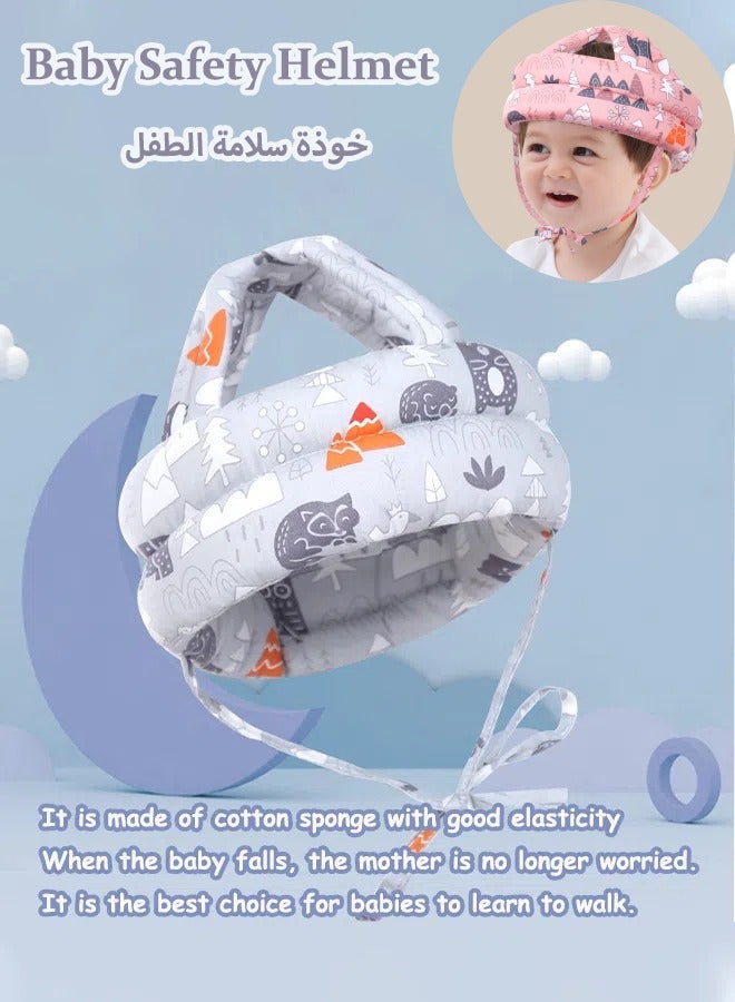 aoduoyaya Baby Safety Helmet Baby toddler anti-fall hat Children's head protection hat Anti-fall head protection hat Thick Adjustable size Lightweight and breathable Suitable for all seasons - Image 1