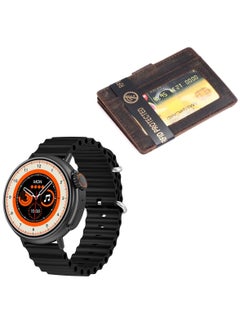 Mi techo FT42  1.6 Inch AMOLED Display Ultra Smart Watch and WA04 Genuine Leather Wallet Combo  - Image 1