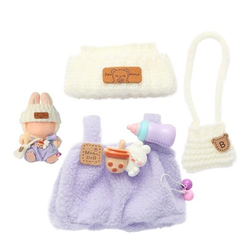 Ciunura Doll Clothing for Labubu Premium Outfits for Labubu Dressing up Doll Accessories for LabubuPurple Overall - Image 1