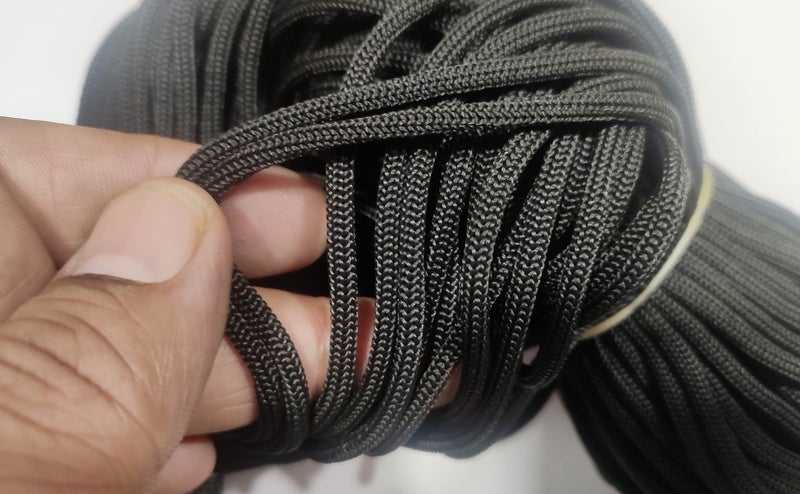 OMX Nylon Knot Macrame Beading Braided 3 mm Thread 60 Meter Cord Rope (Black) - Image 3