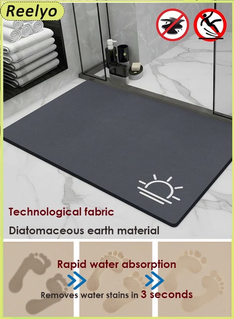 Bath Mat-Super Absorbent Quick Dry Bathroom Floor Mats-Rubber Backing Washable Bath Mats for Bathroom Rugs Fit Under Door-Bath Rug for in Front of Sink Bathtub Shower Room
