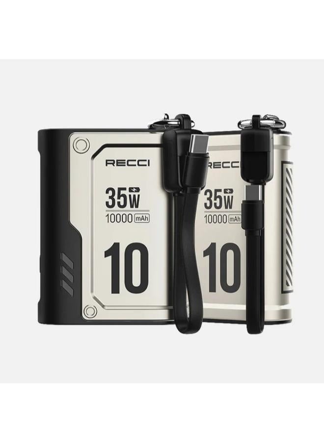 Recci RPB-P57 PD 35W Fast Charging Power Bank 10000mAh with Type-C Cable Multi-Port Output Supports Laptop Charging - Image 2