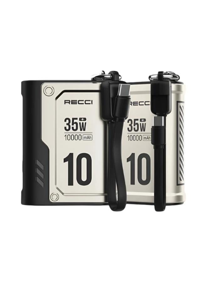 Recci RPB-P57 PD 35W Fast Charging Power Bank 10000mAh with Type-C Cable Multi-Port Output Supports Laptop Charging - Image 4