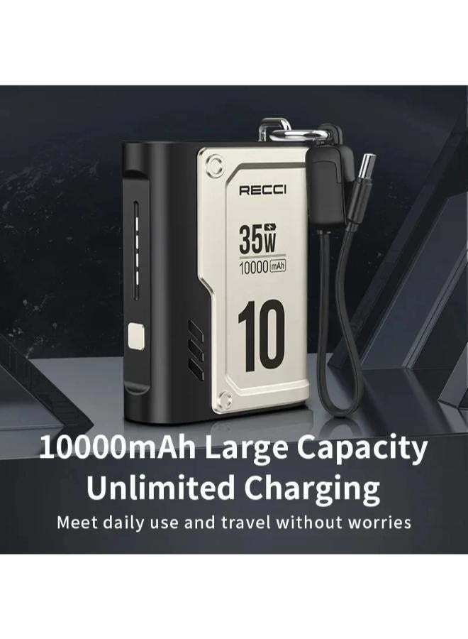 Recci RPB-P57 PD 35W Fast Charging Power Bank 10000mAh with Type-C Cable Multi-Port Output Supports Laptop Charging - Image 5