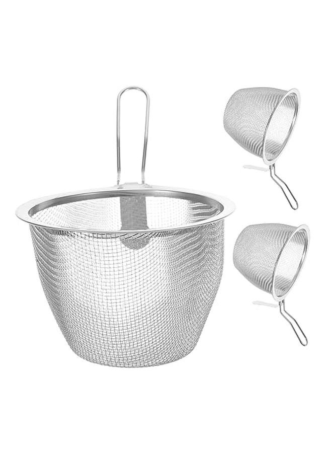 Fine Mesh Soup Strainer Basket For Noodles And Frying Easy To Clean Size 17 30X11 20X9 50CM - Image 1