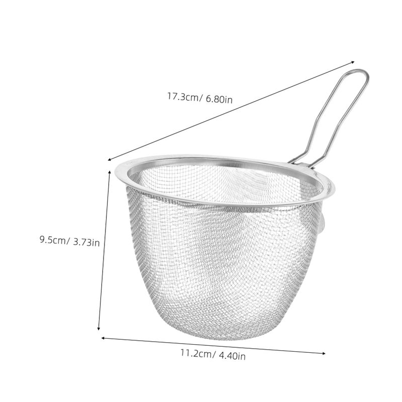 Fine Mesh Soup Strainer Basket For Noodles And Frying Easy To Clean Size 17 30X11 20X9 50CM - Image 3