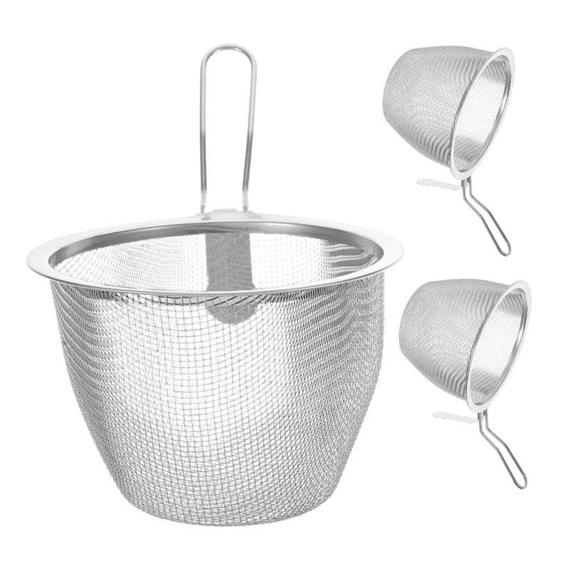 Fine Mesh Soup Strainer Basket For Noodles And Frying Easy To Clean Size 17 30X11 20X9 50CM - Image 2