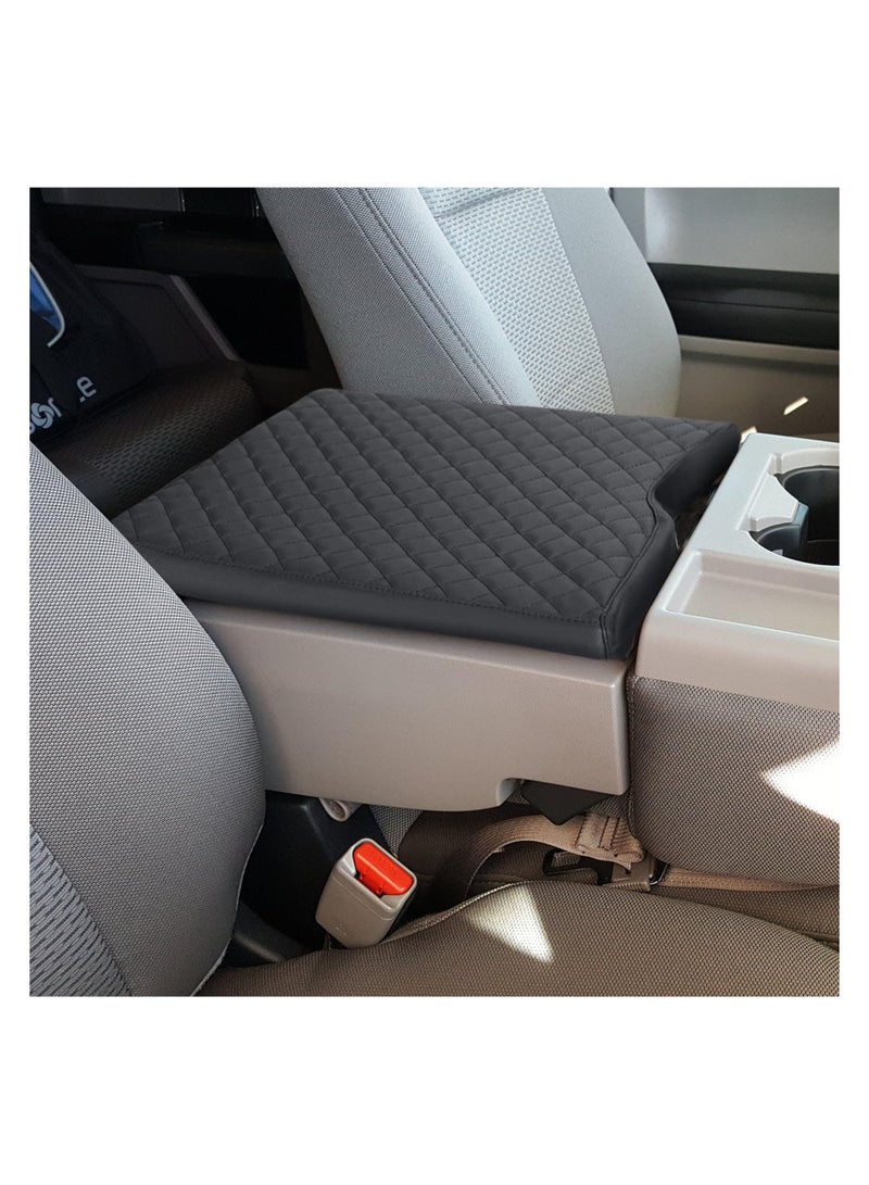 SYOSI Middle Console Cover Armrest Box Lid, Leather Arm Rest Box Lid, Center Console Cover for Ford F150 2015-2024/F250 F350 F450 2017-2024, Protective Cover Accessories (40/20/40 Jump Seat Console Only) - Image 5