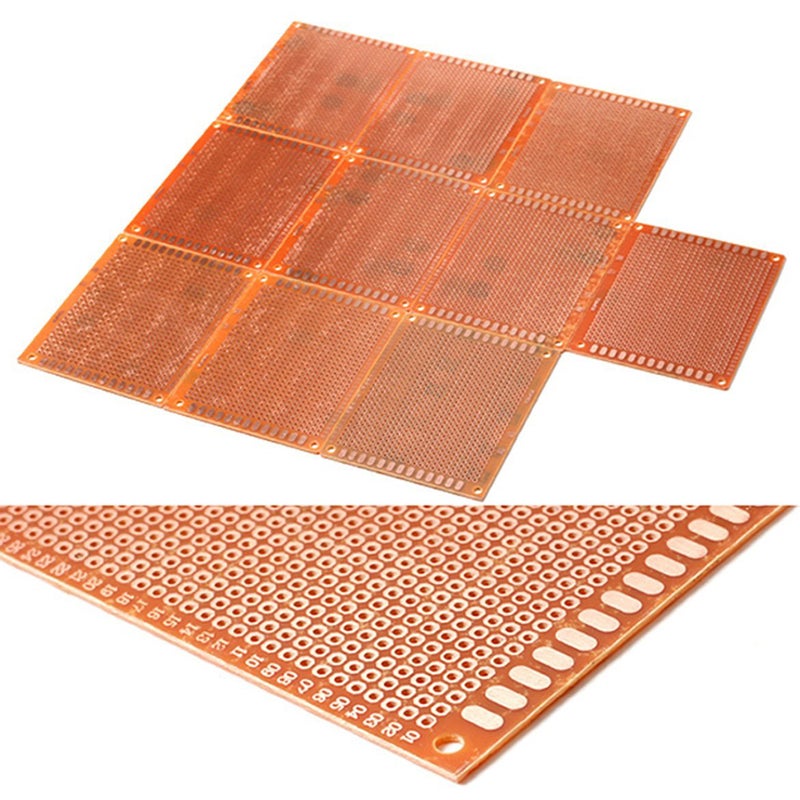 10pcs 7*9cm Solder Finished PCB for DIY Circuit Board Breadboard (Golden) - Image 1
