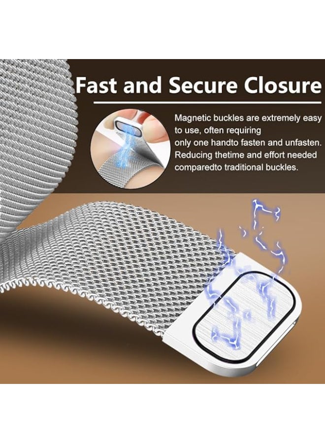 Strap Compatible with Huawei Watch Fit 3\4\4pro , Adjustable Stainless Steel Magnetic Metal Watch Strap for Huawei Watch Fit 3\4\4pro - Image 4