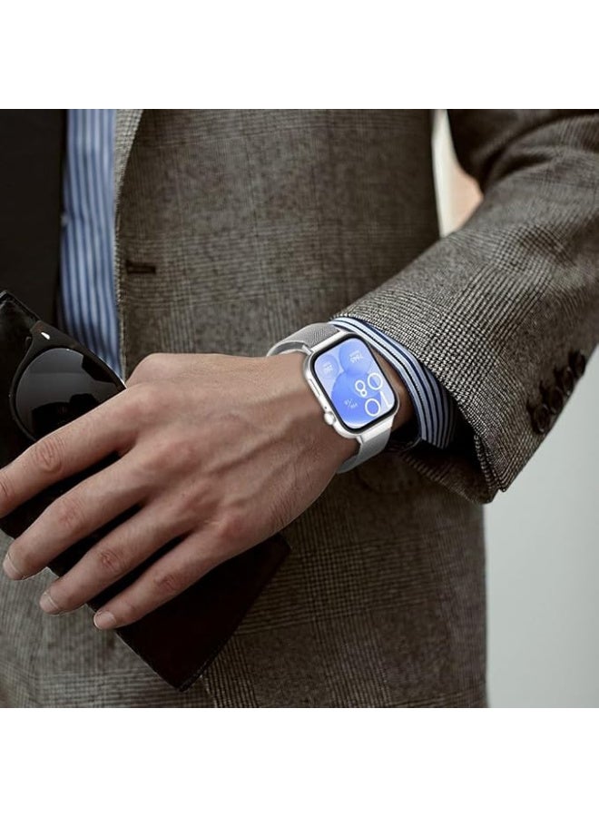 Strap Compatible with Huawei Watch Fit 3\4\4pro , Adjustable Stainless Steel Magnetic Metal Watch Strap for Huawei Watch Fit 3\4\4pro - Image 2