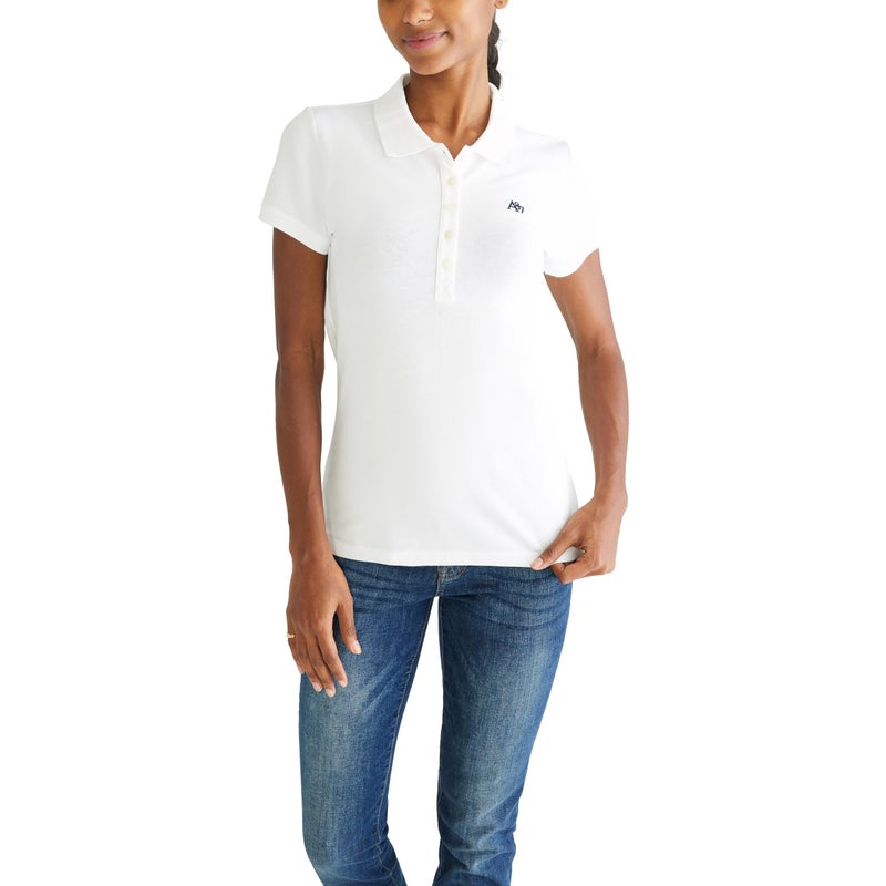 Aeropostale Aero Solid A87 Polo, Bleach, S - Image 1