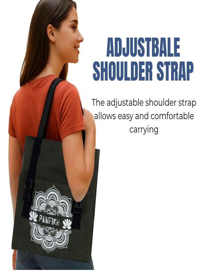 PANFIKH Unisex Tote Syle Adult Yoga Mat Bag Holder for 6mm to 8 mm Yoga Mats (Olive) - Image 5