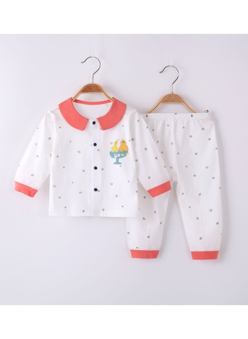 Loquat Baby Spring And Autumn Soft and Comfortable Sleepwear Two Piece Set