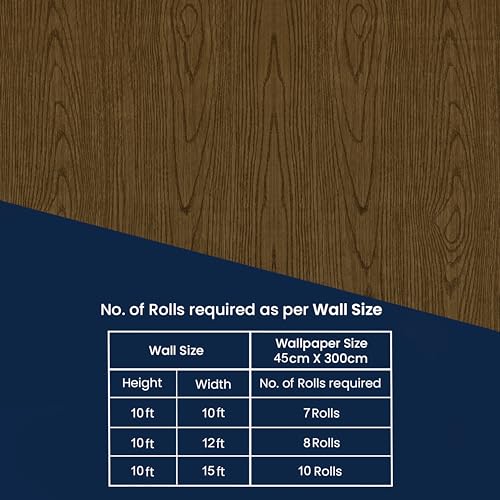 HOMEMATES Self-Adhesive Wallpaper Waterproof Old Furniture Vinyl Stickers Wooden Door Wardrobe Desktop PVC Wall Papers 45 X 304 CM- (Brown Wood) - Image 5