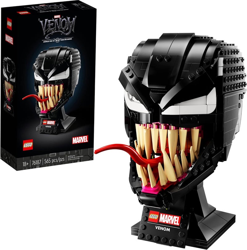 LEGO Marvel Spider-Man Venom 76187 Collectible Building Kit for-Adults Venom-Mask, Great for Spider-Man Fans, Marvel Movie Watchers and Model-Building Enthusiasts, New 2021 (565 Pieces) - Image 1