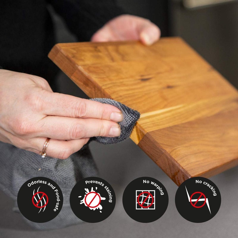 WoodForChef زيت معدني لقطع الطعام (8.5 أونصة) - تنشيط لوح التقطيع، كتلة الجزار، الأسطح الخشبية والأدوات الخشبية - آمن للطعام - مصنوع في أمريكا الشمالية - Image 5