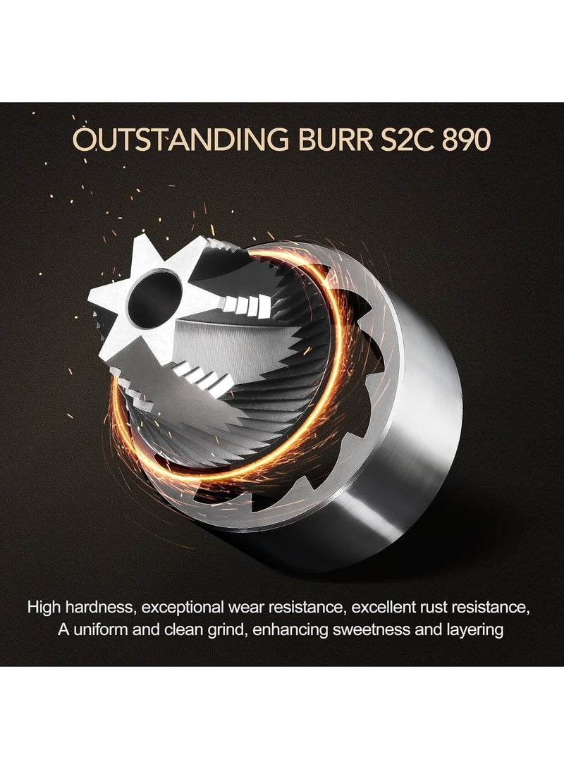 TIMEMORE S3 Manual Coffee Grinder - External Adjustment with Stainless Steel Patented Burr | Hand Coffee Grinder Hign Presicion | Hand Coffee Bean Mill | Premium Timemore Grinder Chestnut S3, Black - Image 3