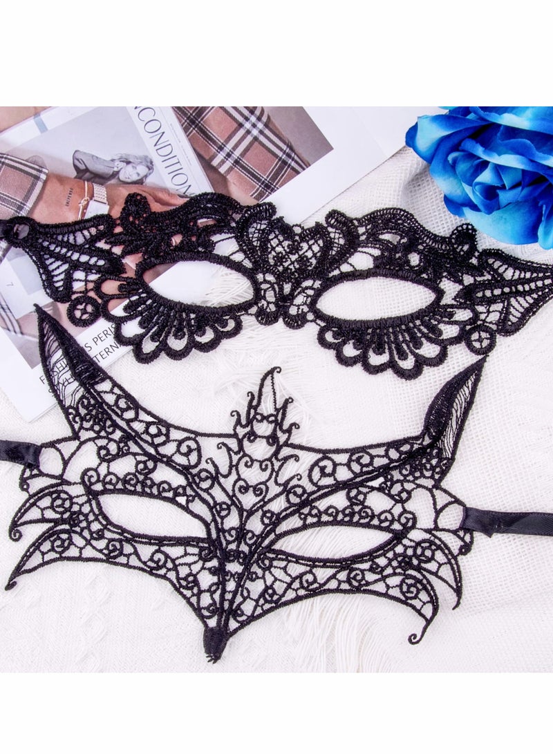 Masquerade Masks Bulk Lace Mask, 20 Pieces Women Black Venetian Mask for Party Ball - Image 4