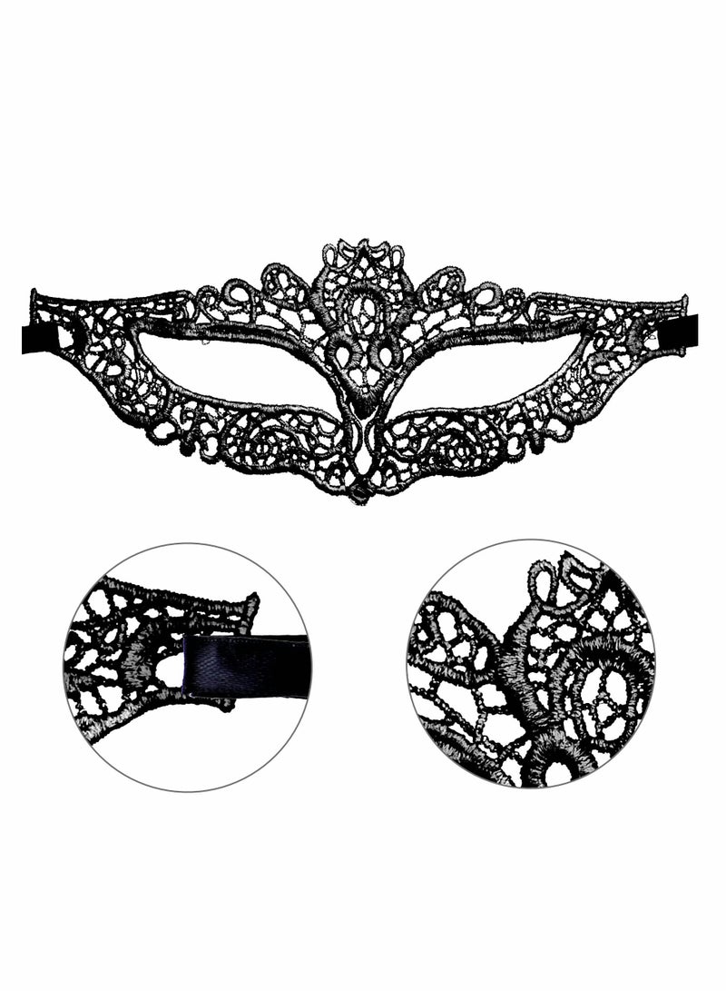 Masquerade Masks Bulk Lace Mask, 20 Pieces Women Black Venetian Mask for Party Ball - Image 2