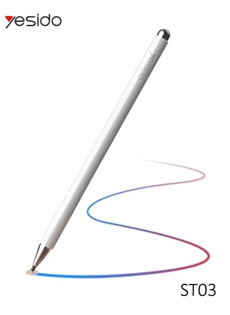 Yesido ST03 High Precision Sensitivity Disc Stylus Capacitive Touchscreen Pen for Smartphones and Tablets – Ultra-Sensitive, Smooth Writing, Ideal for Drawing, Writing, and Navigation, Compatible with iPhone, iPad, Android Devices  - Image 1
